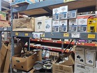 lights, bulbs, wire, electrical cover plates