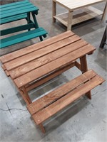 Wooden small brown picnic table