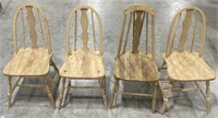 (AF) Four Wooden Chairs (15.5” x 15.5” x 34.75”)