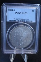 1884-S Morgan Dollar PCGS AU53