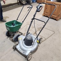 Electric lawn mower & fertilizer spreader