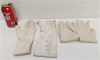 Un lot de gants blancs de luxe pour les dames epoq