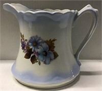 BLUE FLORAL PITCHER