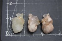 3, flower agate anatomical hearts a308