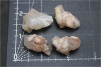 4, Flower Agate Anatomical Hearts