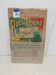 Vtg Rock Island Chicago Poster