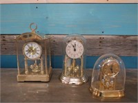 3 QUARTZ ANNIVERSARY CLOCKS