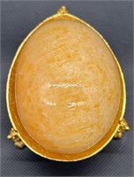 Polished Chalcedony Stone Egg on Stand