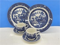 2 Cups & Saucers and Plate Made in England