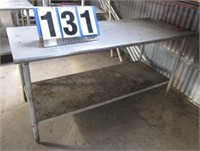 stainless table 72x30x35, needs work, wobbley