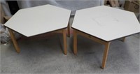 Pair of Perry Truck Farmer tables.