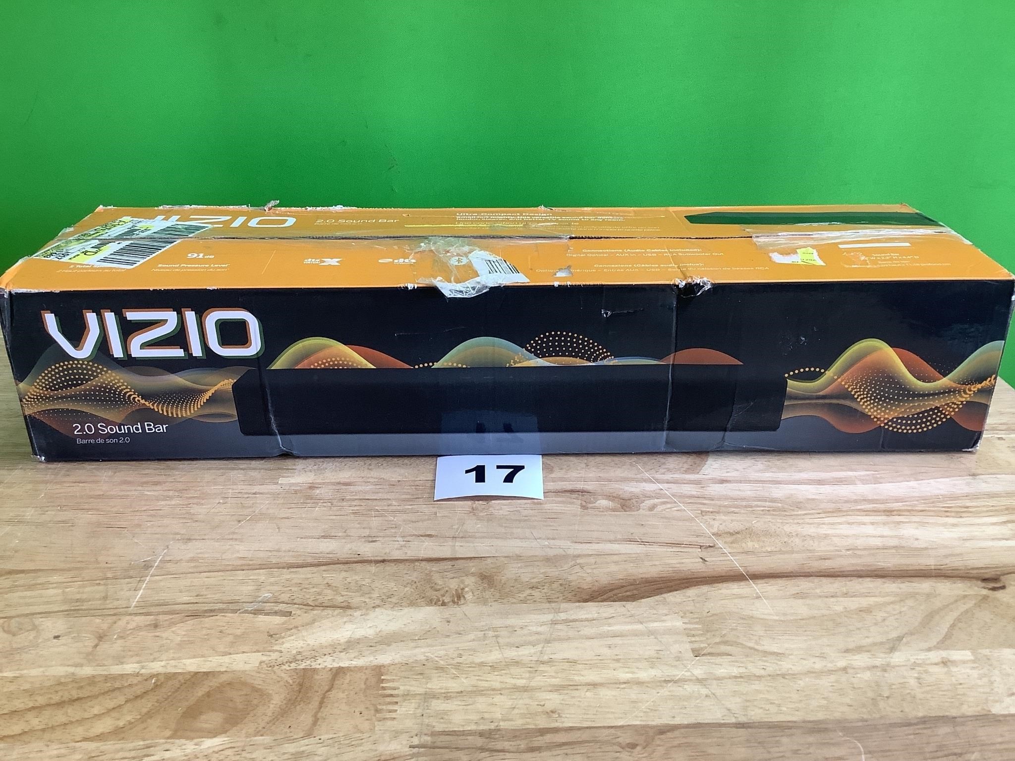 Vizio 2.0 Soundbar Aux USB Optical RCA Bluetooth