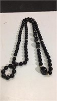 Black Onyx Beaded Necklace M16D