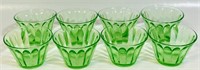 NICE SET OF 8 1930'S URANIUM GLASS RAMEKINS