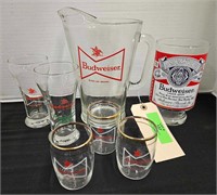 Budweiser Beer Lot - Pitches, Glasses