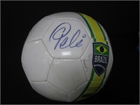 Pele signed soccer ball COA