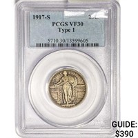 1917-S Standing Liberty Quarter PCGS VF30 Type 1