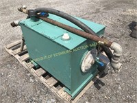 30 GALLON FLUID TRANSFER TANK W/ PIPES