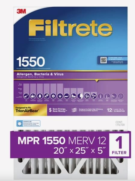 Filtrete 1550 MPR Ultra Allergen filter $36