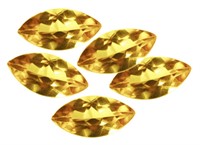 Genuine 4x2mm Marquise Golden Citrine (5pc)