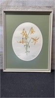 A. Taylor Framed Original Watercolor " Meadow Lily