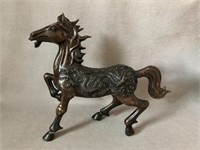 HORSE STATUE Heavy Metal with Bronze Finish
