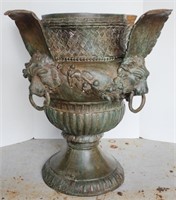 Large Lion Head Urn