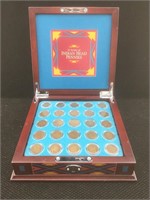 25 Years Indian Head Pennies Collection in Wood