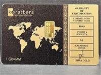 1 gram  Karatbars Gold Coin