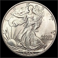 1945-D Walking Liberty Half Dollar GEM BU