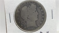 1902-O Barber Half Dollar