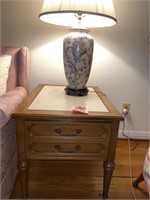 (1) 2-Drawer Wood End Table