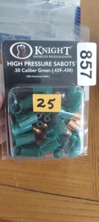 (25) KNIGHT .50 CAL HIGH PRESSURE SABOTS