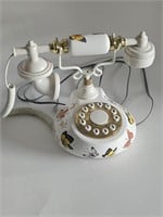 PORCELAIN FRENCH STYLE PUSH BUTTON PHONE