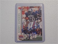 BARRY SANDERS SIGNED SPORTS CARD WITH COA