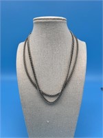 2 Silver Tone Chain Necklaces