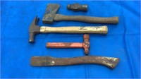 Hatchet, claw hammer, ball ping hammers, handle