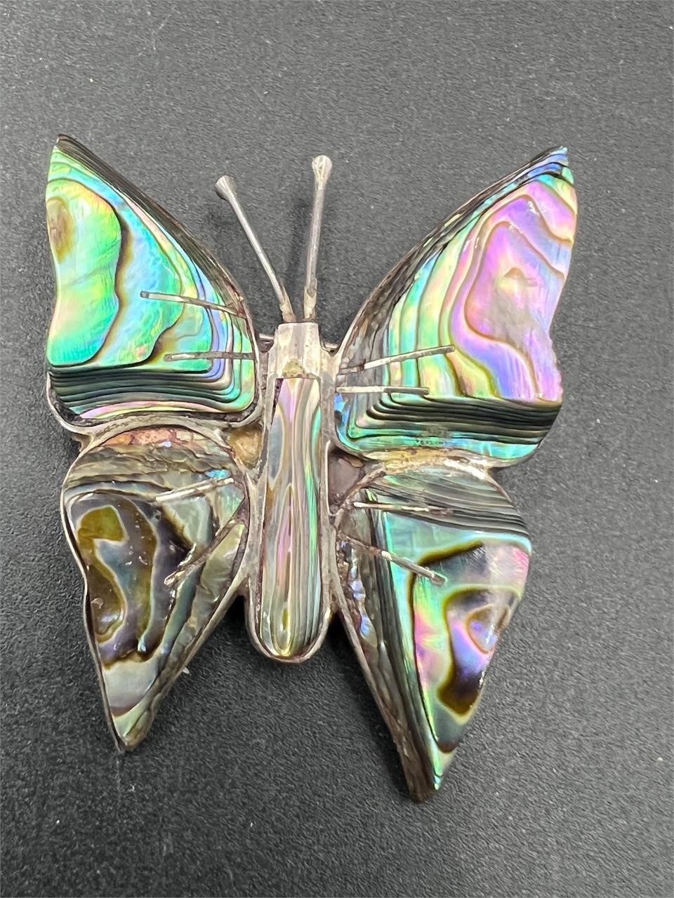 Mexico Vintage Abalone Butterfly