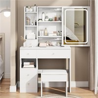 Wanttii Vanity Desk With Mirror And Lights,