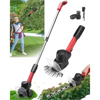 TN8505 4-in-1 Telescoping Pole Hedge Trimmer,Red