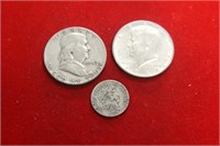 Lot of 3 90% Silver Coins