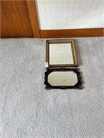 Two antique framed mirrors