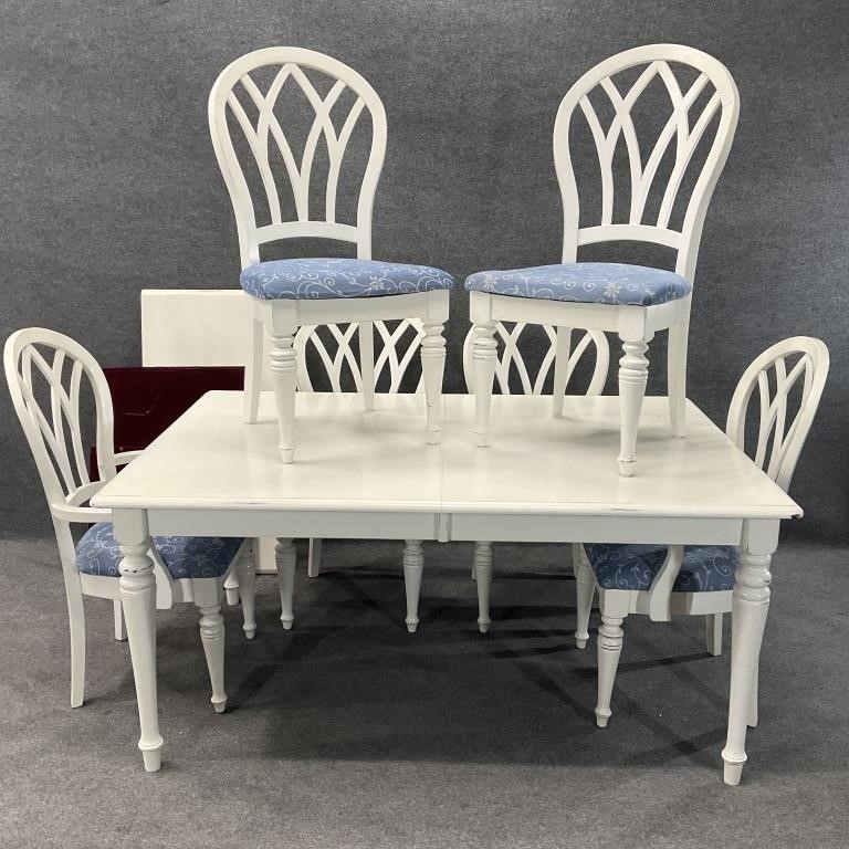 White Dining Table & 6 Chairs