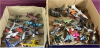 Two Boxes Of Toy Airplanes & Helicopters: 1 Box