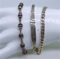 3 Sterling Bracelets