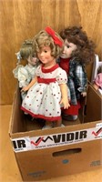 Assorted Dolls and Doll Chair