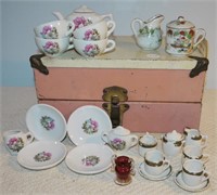 14 Pieces Floral Pattern Mini China, 2 Piece