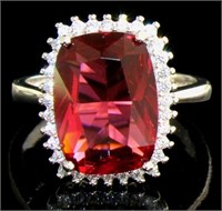 Cushion Cut 8.55 ct Ruby Dinner Ring