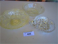 Three Small Glass Dishes