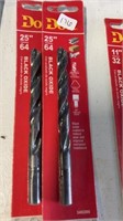 2 New black Oxide Drill bits